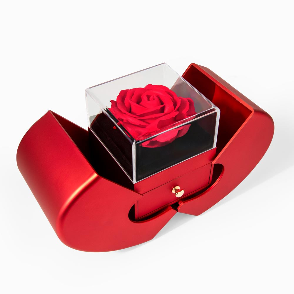 Amity Heart Necklace - Rose Heart Box - Wife Feel My Love