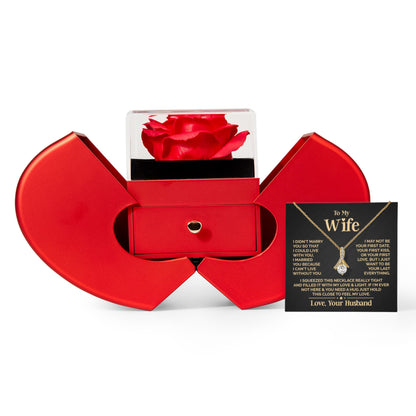 Amity Alluring Necklace - Rose Heart Box - Wife Feel My Love