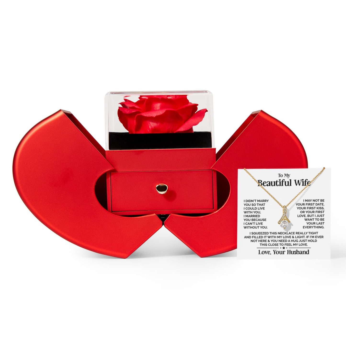 Amity Alluring Necklace - Rose Heart Box - My Beautiful Wife