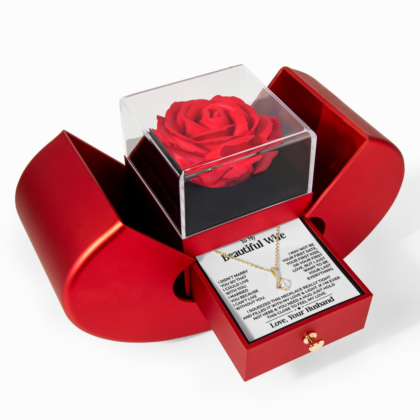 Amity Alluring Necklace - Rose Heart Box - My Beautiful Wife